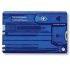 Швейцарская карточка Victorinox SwissCard Quattro, 13 функций, корпус из синего полупрозрачного пластика