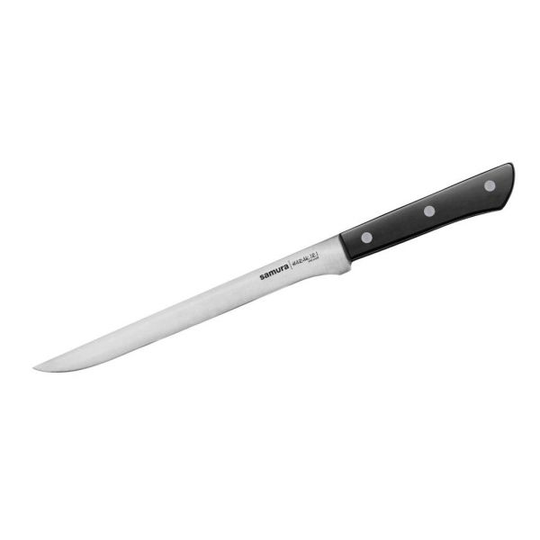 Samura Нож кухонный Harakiri SHR-0048B/K филейный 218 мм, сталь AUS-8, ABS пластик